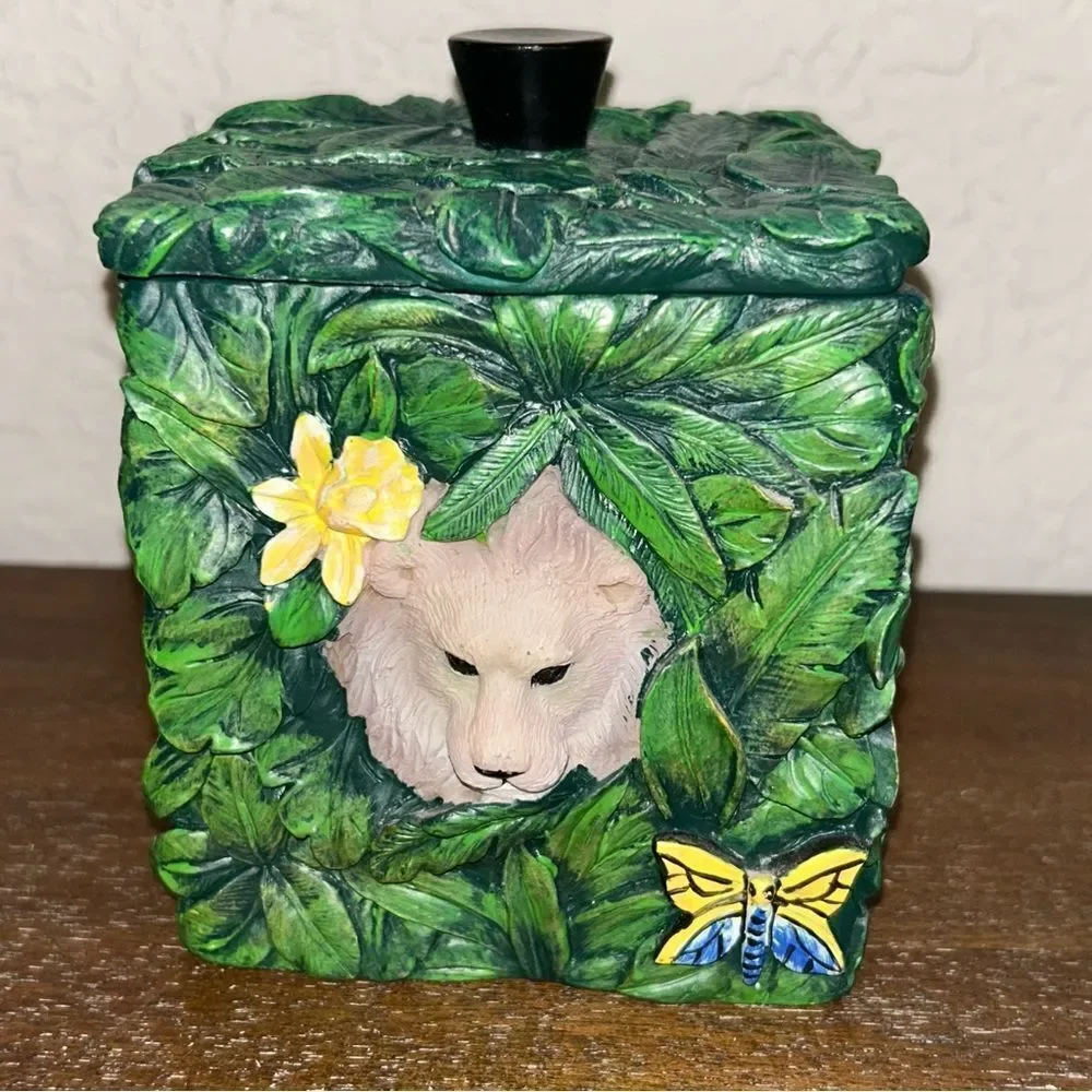 Vintage Kmart Rainforest Cotton Container Jar